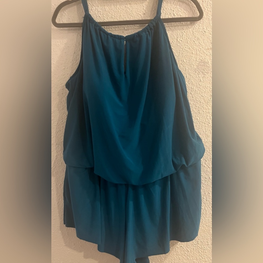 Aqua Green plus size Swimsuit Teal size 16-17